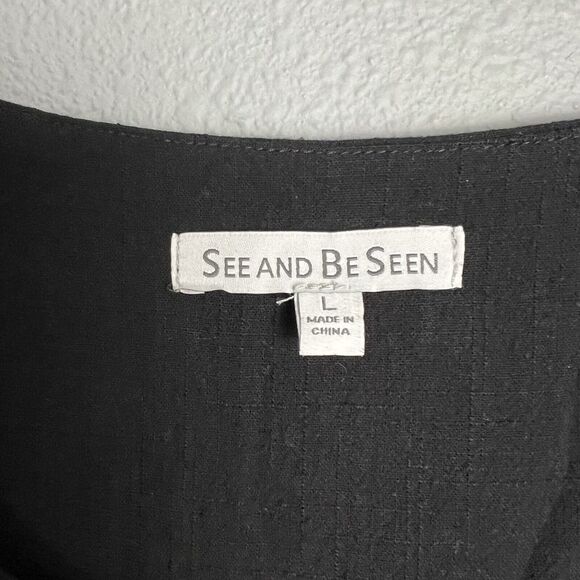 See & Be Seen Floral Embroidered Mini Sheath Dress Dark Romantic Whimsical Artsy - Picture 4 of 13